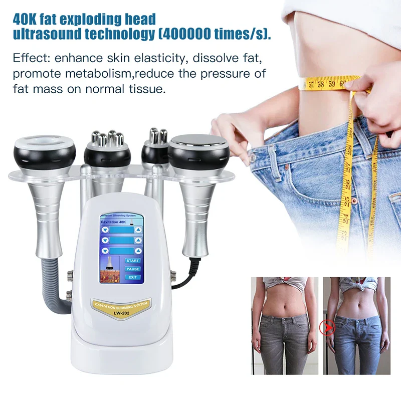 40KHZ 4IN1 Cavitation Ultrasonic Body Slimming Machine RF Beauty Device Facial Massager Skin Tighten Face Lifting Vacuum Suction - Image 3