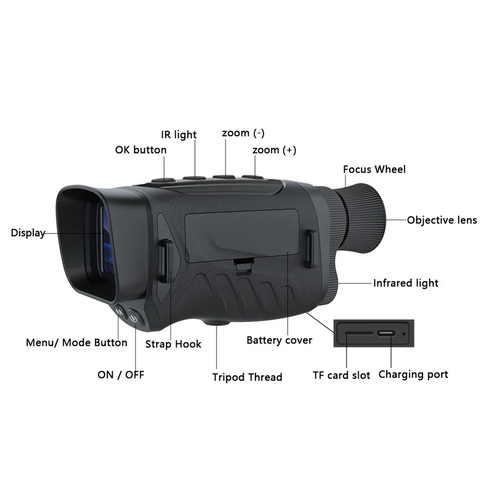40MP 2.5K Infrared Telescope Digital Night-Vision Monocular 984ft Night-Vision Distance 6X Optical Magnification 8X Digital Zoom - Image 6