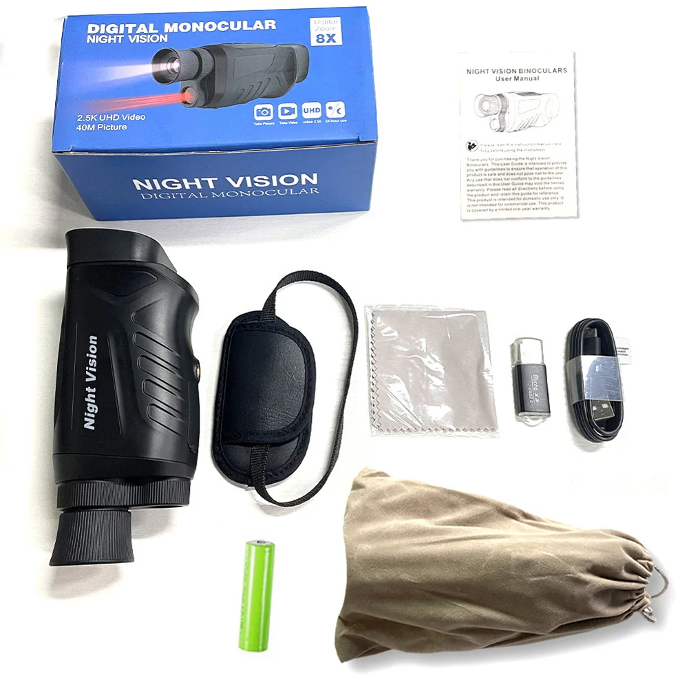 40MP 2.5K Infrared Telescope Digital Night-Vision Monocular 984ft Night-Vision Distance 6X Optical Magnification 8X Digital Zoom - Image 8