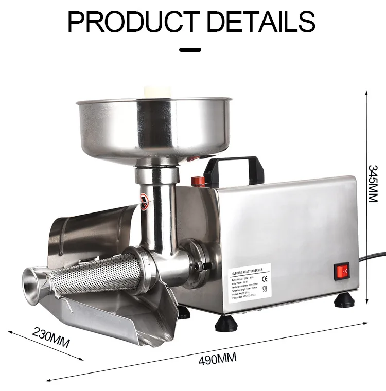 450W Jam Electric Fruit Jam Press Strainer Machine Commercial Food Strainer Sauce Maker Stainless Steel Tomato Milling Tool - Image 3