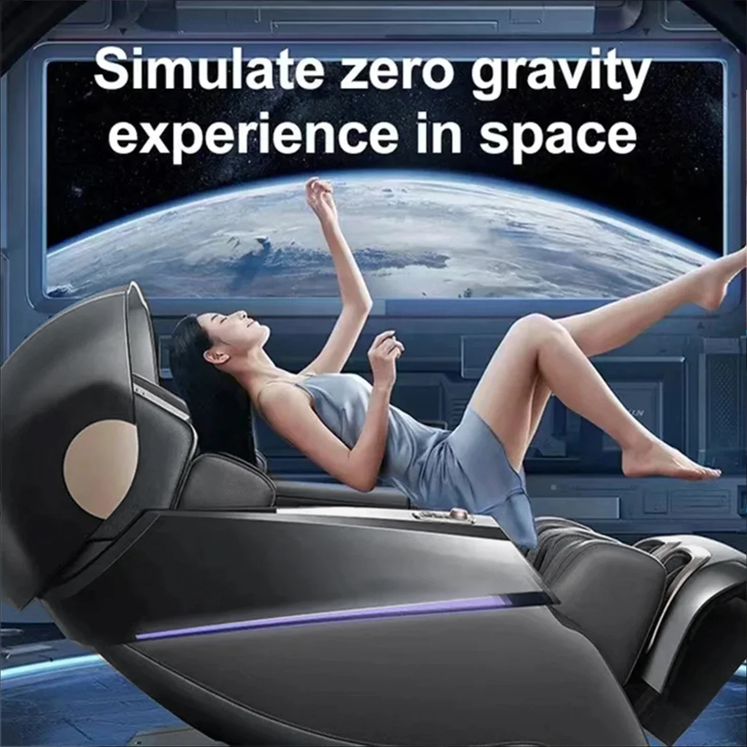 4D SL Airbag Zero Gravity full body Massage Chair Home 3D Office Electric Leg Lift Office Chair Massage Sofa - Image 4