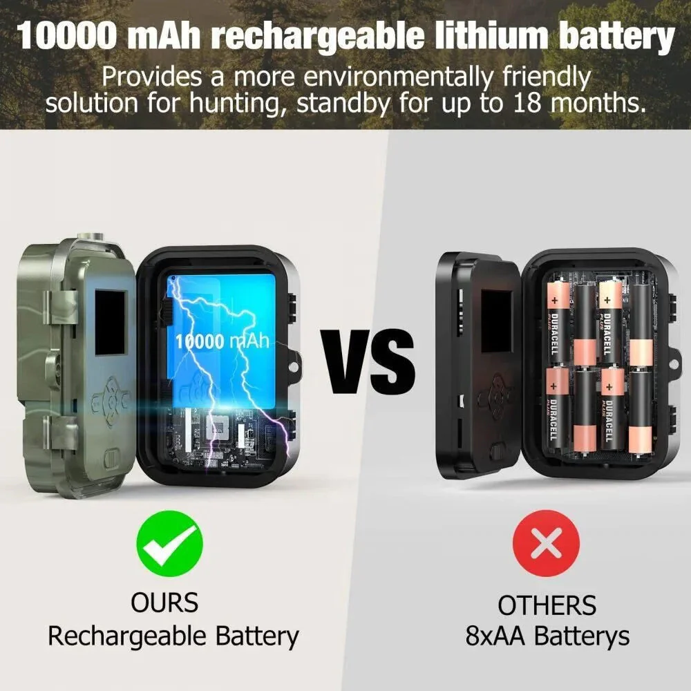 4G LIVE Video Hunting Trail Camera 10000mah Lithium Battery Cellular Camera 36MP4K Wireless APP Cloud Service IR Night Vision De - Image 2