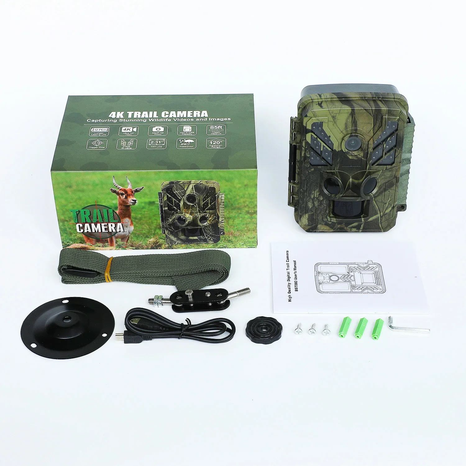 4K Wifi Wildlife Trail Camera Outdoor Mini 32MP Infrared Hunting Camera with Night Vision Motion Activated Scouting Traps Photo - Image 2