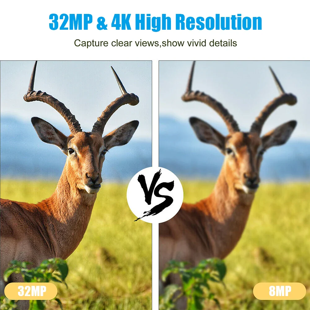 4K Wifi Wildlife Trail Camera Outdoor Mini 32MP Infrared Hunting Camera with Night Vision Motion Activated Scouting Traps Photo - Image 5