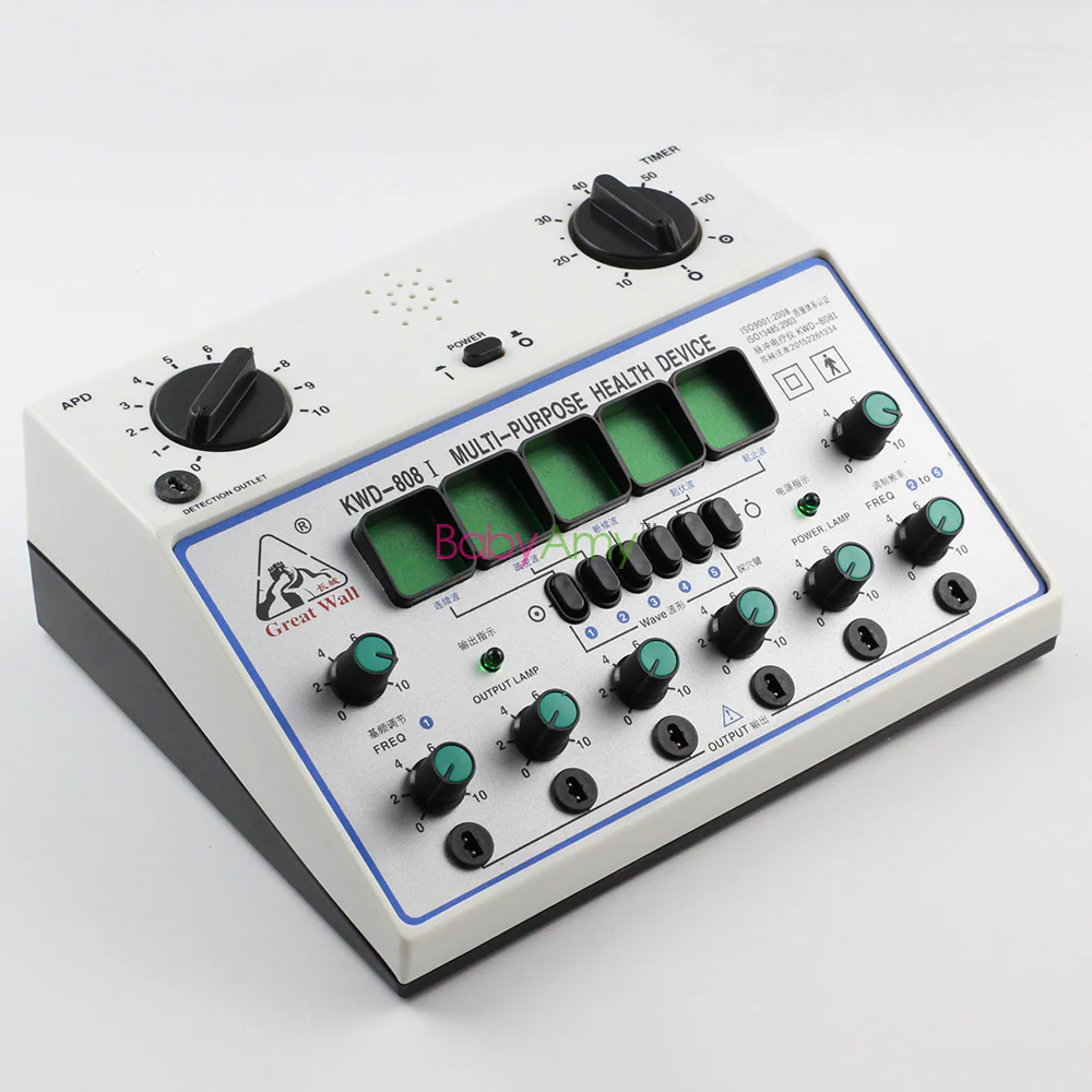 6 Channels Tens UNIT. Multi-Purpose Acupuncture Stimulator Health Massage Device. KWD-808I Electrical nerve muscle stimulator - Image 6