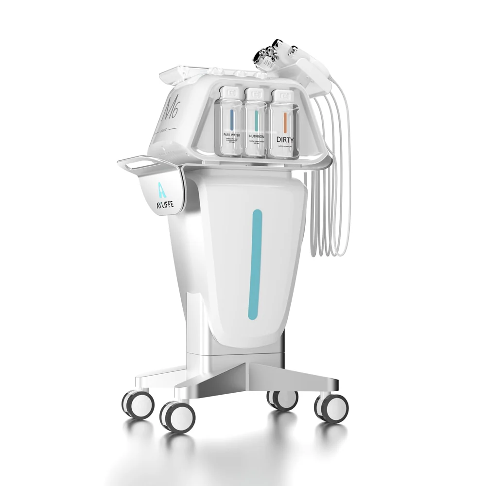 Newest Intelligent 6 IN 1 Facial Hydra Oxygen Microdermabrasion Deep Skin Cleaning Skin Rejuvenation Beauty Machine H2O2 - Image 8