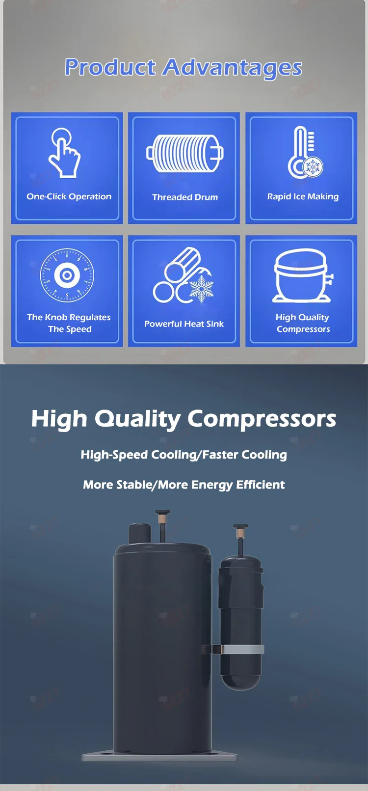 60KG/24H Air-cooled Korean Snowflake Ice Machine Small Snow Continuous Cooled Bingsu Shaver Smoothie Crusher 110V 220V - Image 3
