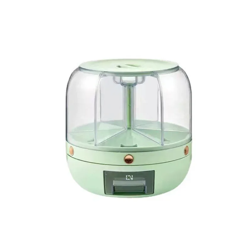 6KG Rotatable 360 Degree Rice Dispenser Sealed Dry Grain Bucket Dispenser Moisture-proof Kitchen Food Container Storage Box - Image 7