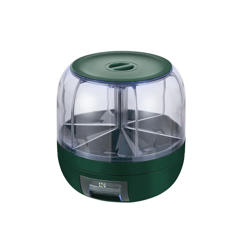 6KG Rotatable 360 Degree Rice Dispenser Sealed Dry Grain Bucket Dispenser Moisture-proof Kitchen Food Container Storage Box - Image 8