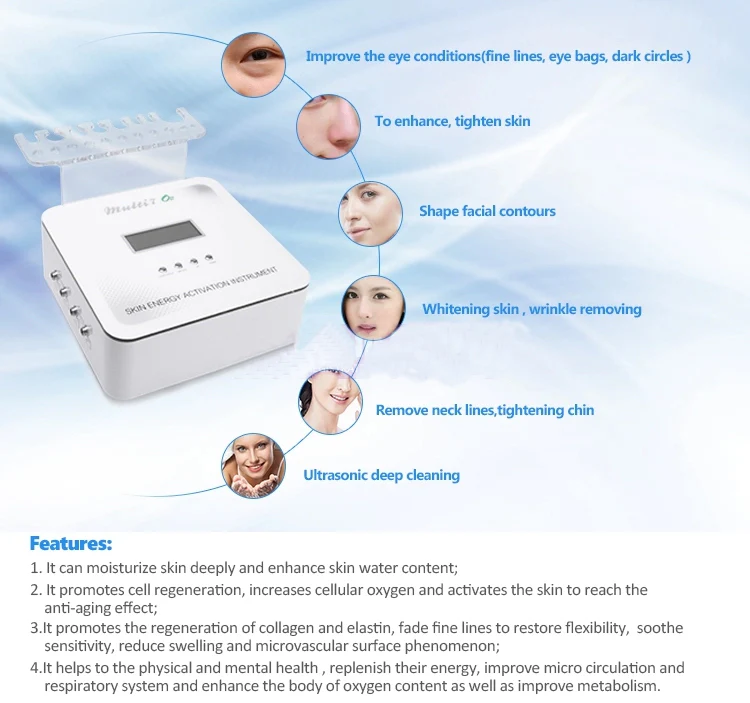 Multi 7 O2 7 in 1 diamond microdermabrasio Micro-current face lifting machine skin whitening wrinkle removal Oxgen jet skin care machine - Image 7