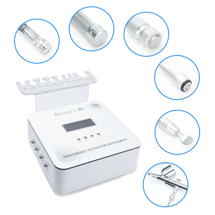 Multi 7 O2 7 in 1 diamond microdermabrasio Micro-current face lifting machine skin whitening wrinkle removal Oxgen jet skin care machine - Image 8