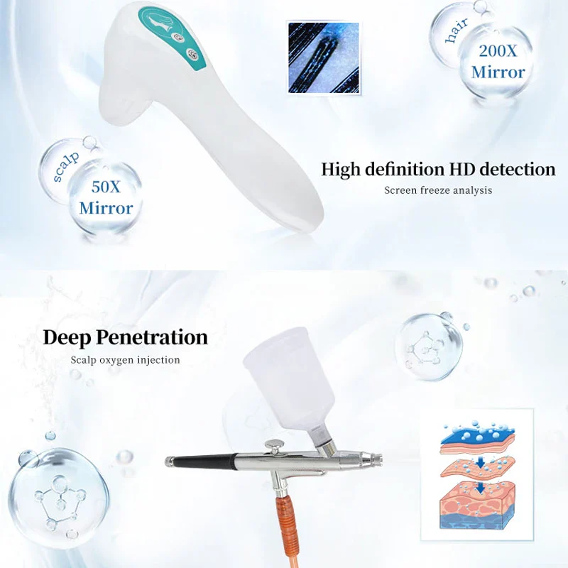 7 In 1 High Frequency Hair Follicle Detection Scalp Treatment Machine Hair Analyze Scalp Care Massage Hair Regrowth Device - Image 3