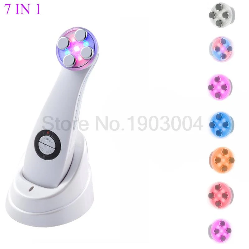 7 IN1 Facial Galvanic Glove Ionic EMS Photon Ultrasound Body Massage Skin Care Face Beauty Slimming Fat Burner Therapy Cellulite