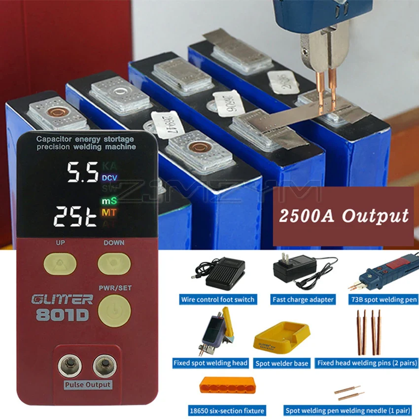 801D Spot Welder Household DIY Handheld Capacitor Energy Storage 18650 Battery Spot Welding Machine Mobile Phone Battery Repair - Image 3