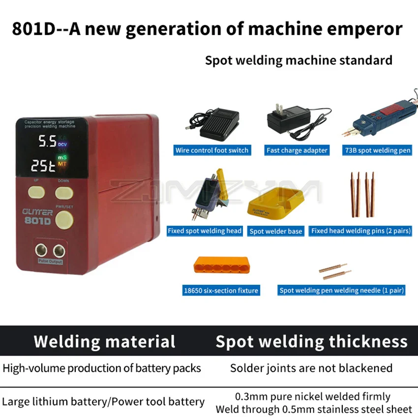 801D Spot Welder Household DIY Handheld Capacitor Energy Storage 18650 Battery Spot Welding Machine Mobile Phone Battery Repair - Image 6