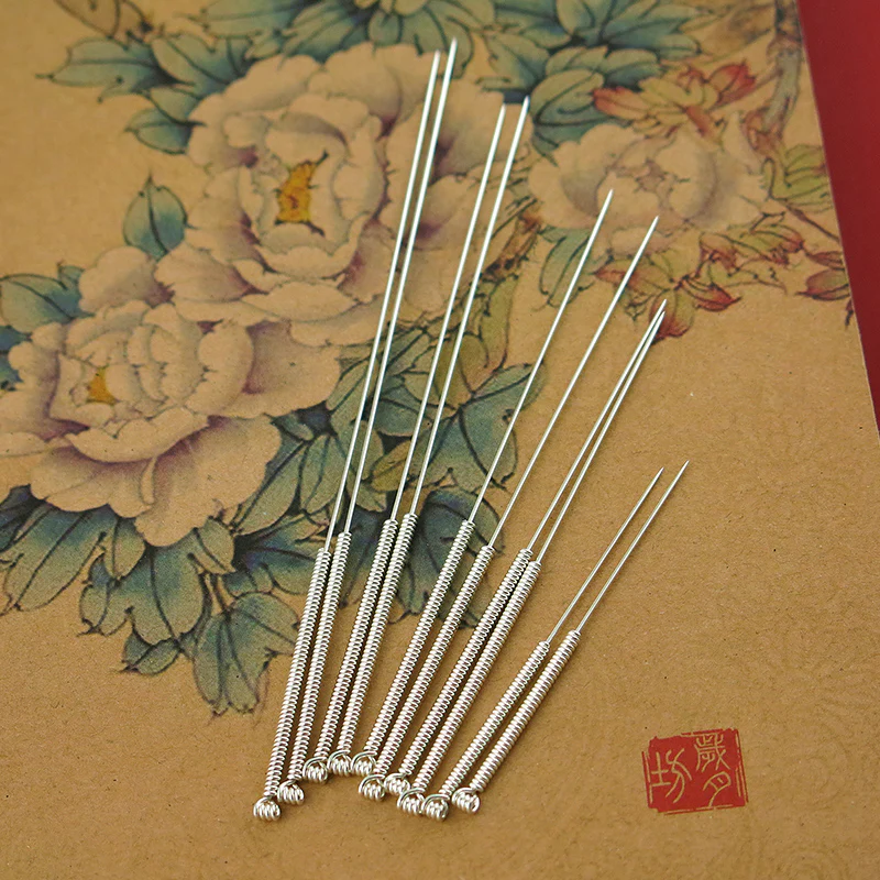 925 Sterling Silver Traditional Chinese Medicine Acupuncture Needle 10pcs/Set Size Choose Reusable Acupuncture Needle - Image 4