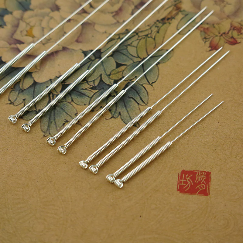 925 Sterling Silver Traditional Chinese Medicine Acupuncture Needle 10pcs/Set Size Choose Reusable Acupuncture Needle - Image 5