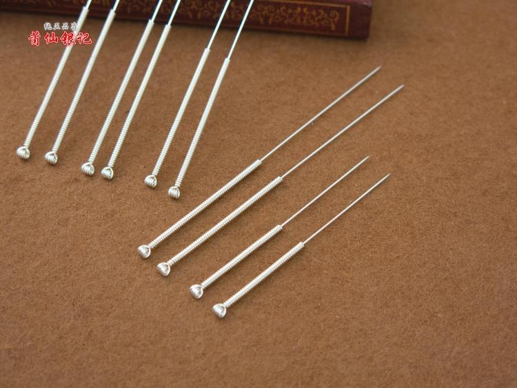 925 Sterling Silver Traditional Chinese Medicine Acupuncture Needle 10pcs/Set Size Choose Reusable Acupuncture Needle - Image 6