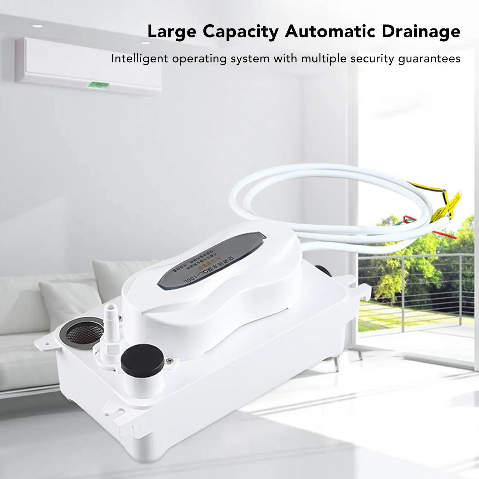 Air Conditioning Drain Pump HVAC Condensate Removal Water Pump with 600ml Storage Tank AC110‑240V 100L/H - Image 2