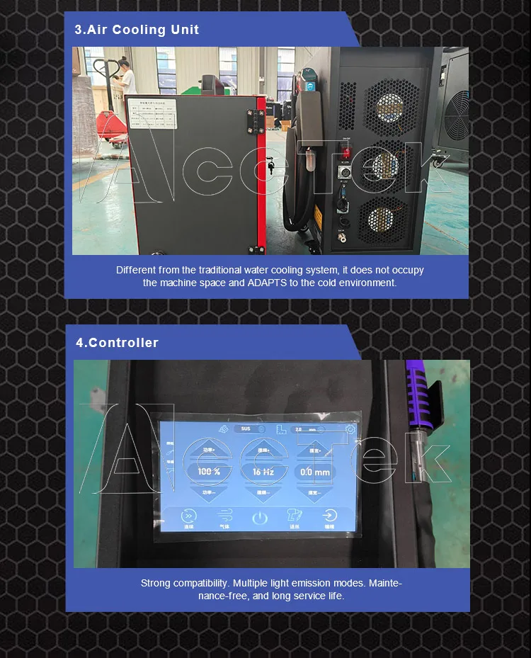 Air-Cooled Portable Laser Welding Machine Handheld Laser Welding Machine 1500w 2000w Laser Welding Cutting Machine For 3mm Metal - Image 6
