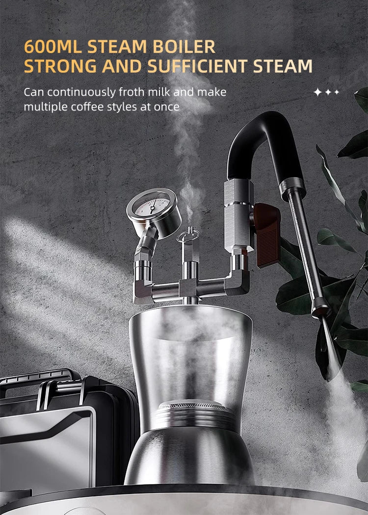 AK-74 Milk Frother with Water Vapor Separator Frothing Pitcher Stainless Steel Dry Steam Milk Steamer - Image 4