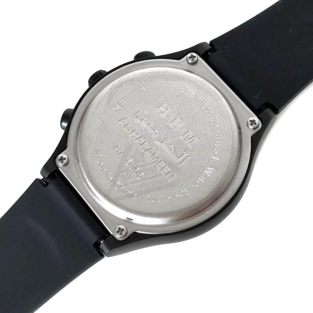 Muslim Watch for Prayer with Qibla Compass Adhan Alarm Hijri Calendar Islamic Al Harameen Fajr Time Wristwatch Arabic Clock - Image 5