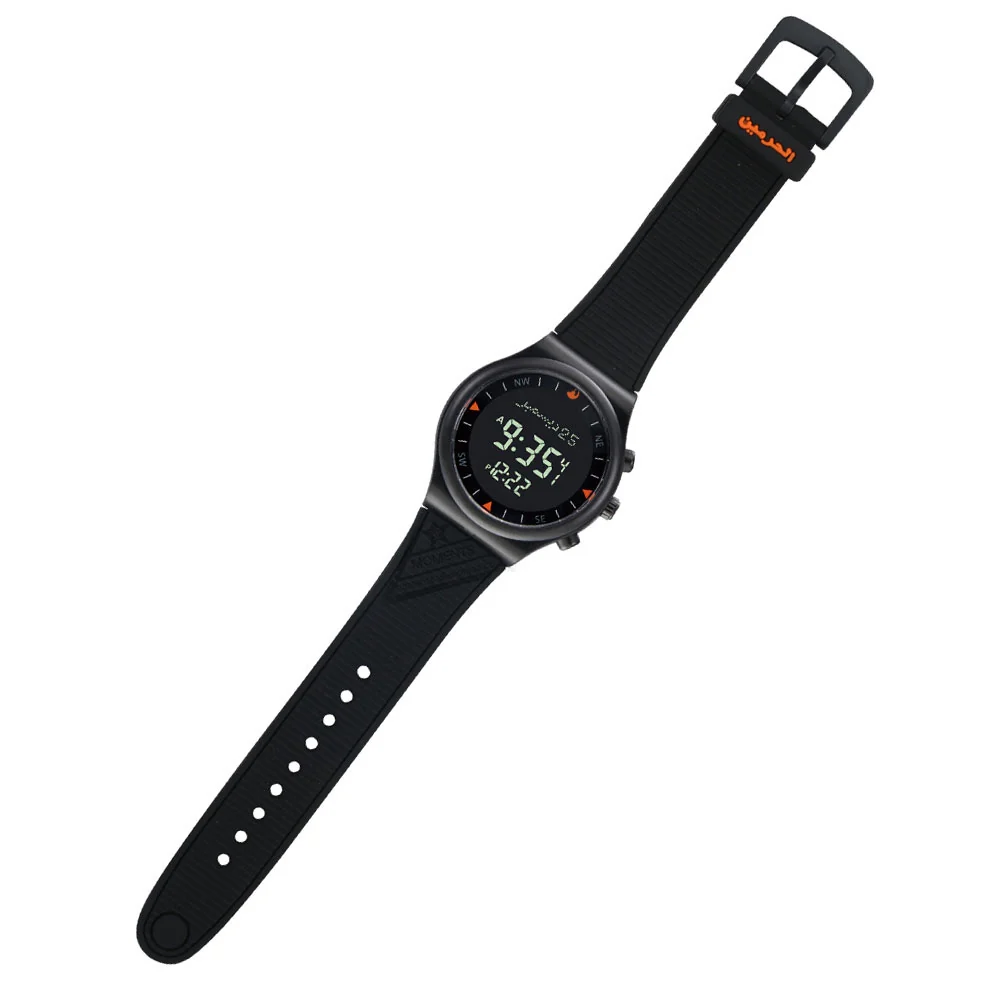 Muslim Watch for Prayer with Qibla Compass Adhan Alarm Hijri Calendar Islamic Al Harameen Fajr Time Wristwatch Arabic Clock - Image 6