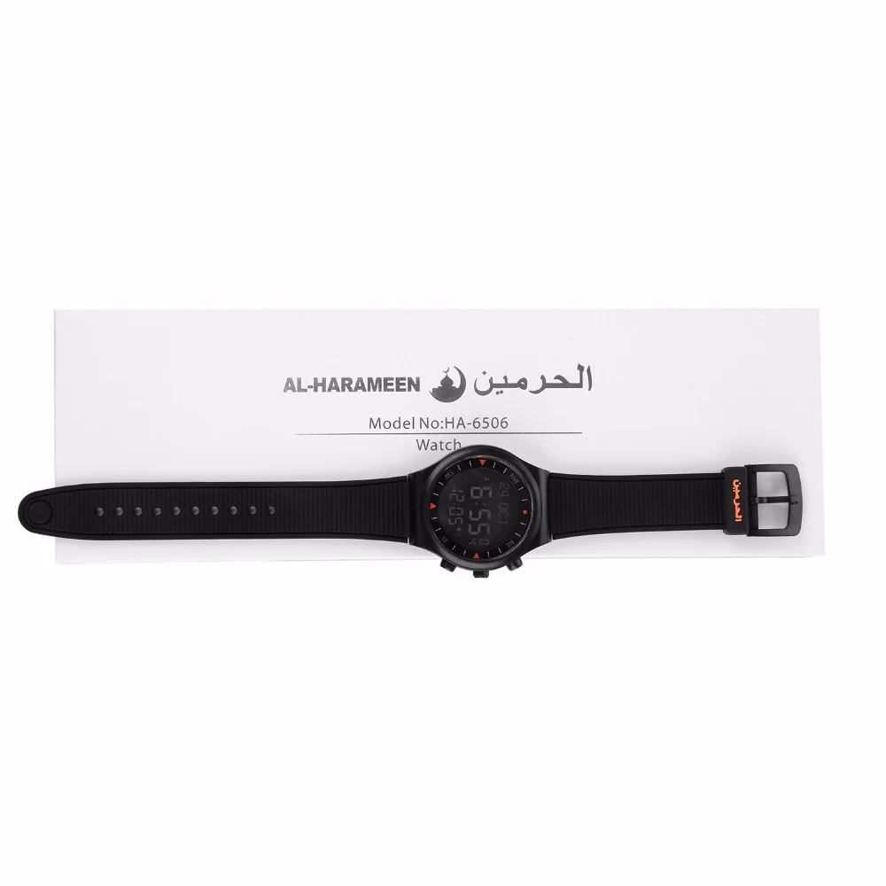 Muslim Watch for Prayer with Qibla Compass Adhan Alarm Hijri Calendar Islamic Al Harameen Fajr Time Wristwatch Arabic Clock - Image 7