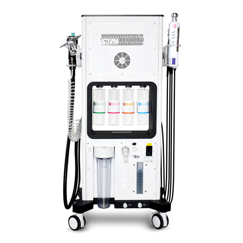 Alice Water Bubble OxyGen Super Facial Machine Hydra Microdermabrasion Machine Facial Aqua Peel Water Oxygen Jet Peel RF Cold Hammer Ultrasound Skin Scrubber - Image 3