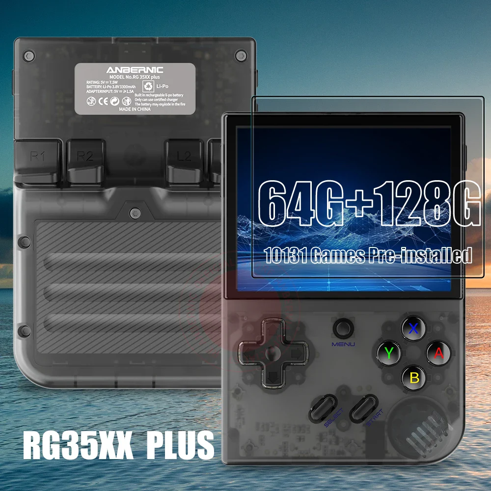 ANBERNIC RG35XX PLUS Retro Handheld Game PlayerBuilt-in 64G TF 5000+ Classic Games Support-HDMI TV Portable For Travel Kids Gift - Image 10