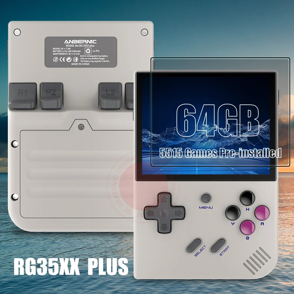 ANBERNIC RG35XX PLUS Retro Handheld Game PlayerBuilt-in 64G TF 5000+ Classic Games Support-HDMI TV Portable For Travel Kids Gift - Image 11