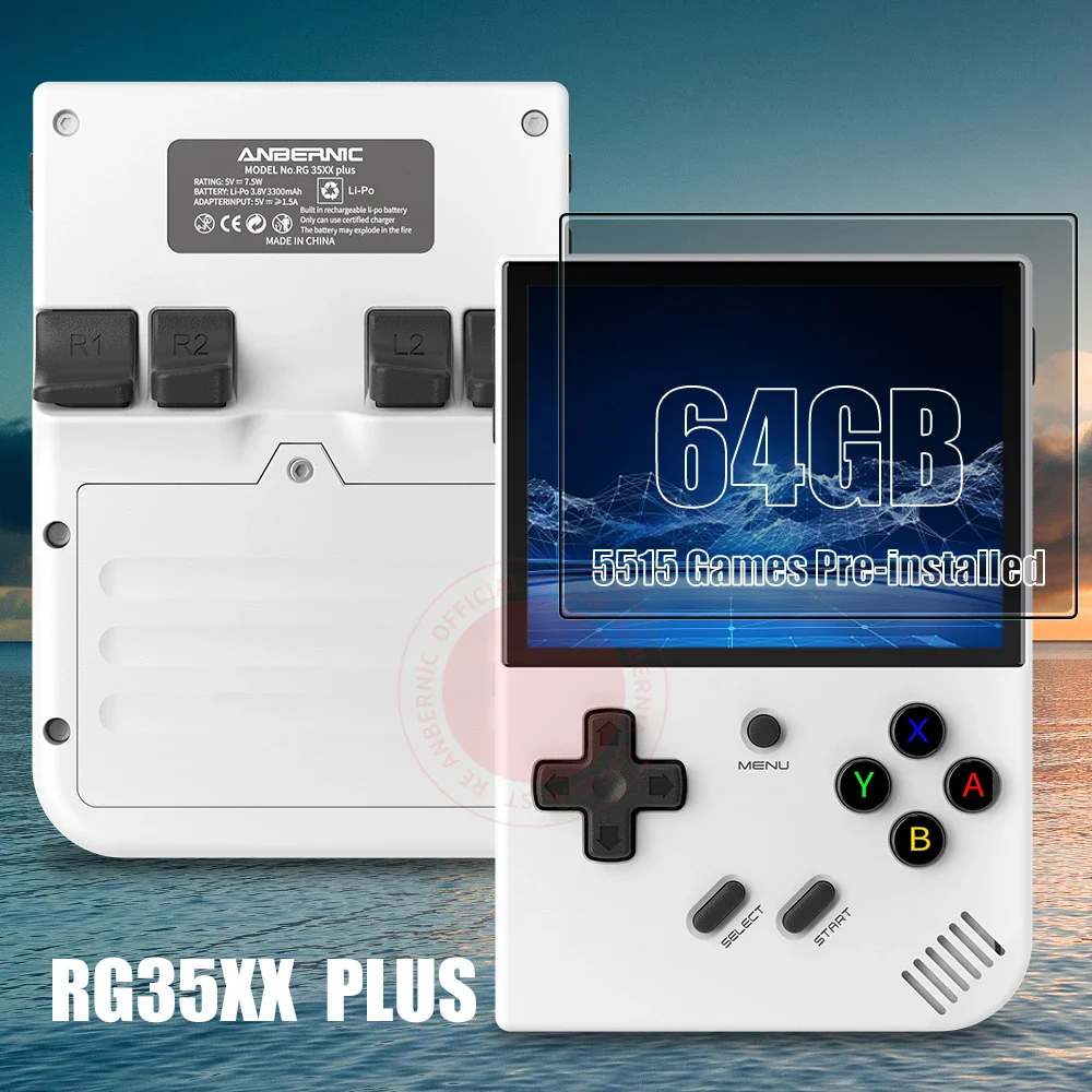 ANBERNIC RG35XX PLUS Retro Handheld Game PlayerBuilt-in 64G TF 5000+ Classic Games Support-HDMI TV Portable For Travel Kids Gift - Image 12
