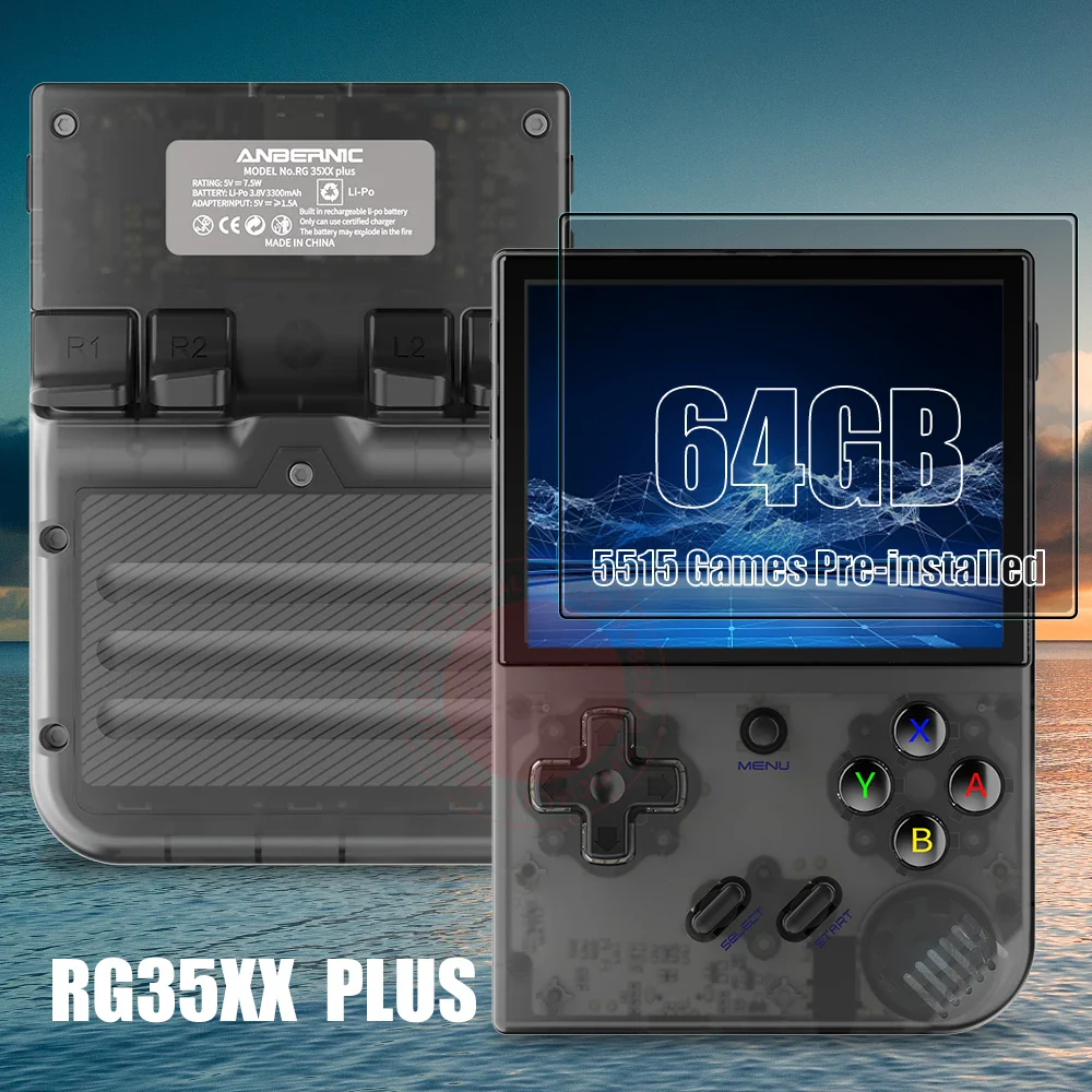 ANBERNIC RG35XX PLUS Retro Handheld Game PlayerBuilt-in 64G TF 5000+ Classic Games Support-HDMI TV Portable For Travel Kids Gift - Image 7