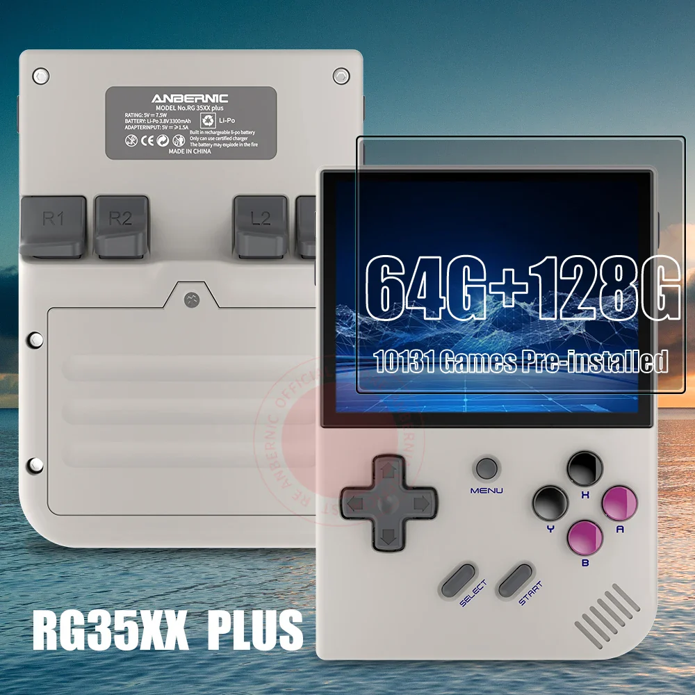 ANBERNIC RG35XX PLUS Retro Handheld Game PlayerBuilt-in 64G TF 5000+ Classic Games Support-HDMI TV Portable For Travel Kids Gift - Image 8