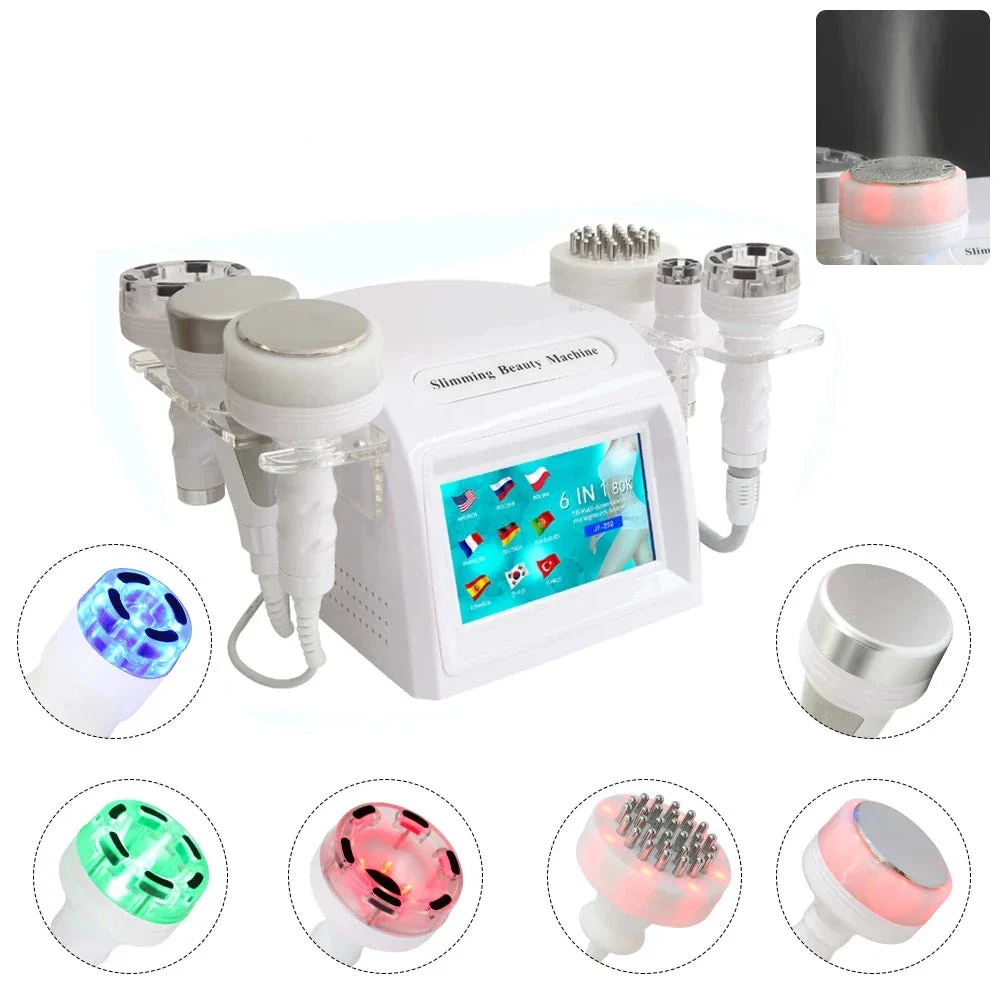 AOKO 6 in 1 Nwe 80K RF Cavitation Vacuum Cellulite Reduction Slimming Massage Weight Loss Body Massager Beauty Health Device