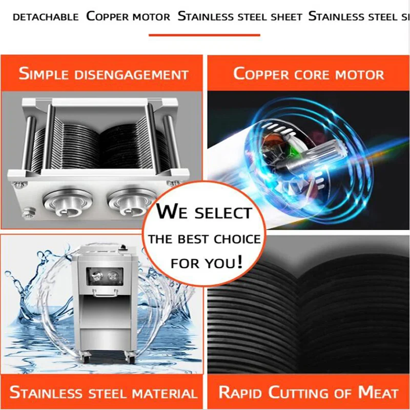 Automatic Electric Sliced Meat Cutter Multifonctional Meat Slicer Electric Rapid Cutting Diced Sliced Meat Cutting Machine - Image 3