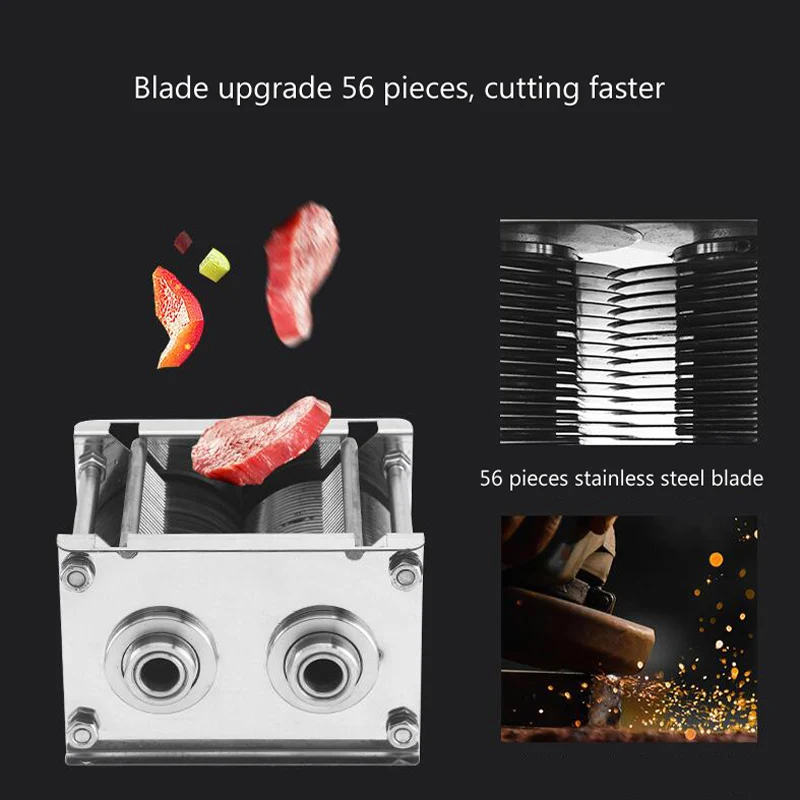 Automatic Electric Sliced Meat Cutter Multifonctional Meat Slicer Electric Rapid Cutting Diced Sliced Meat Cutting Machine - Image 5