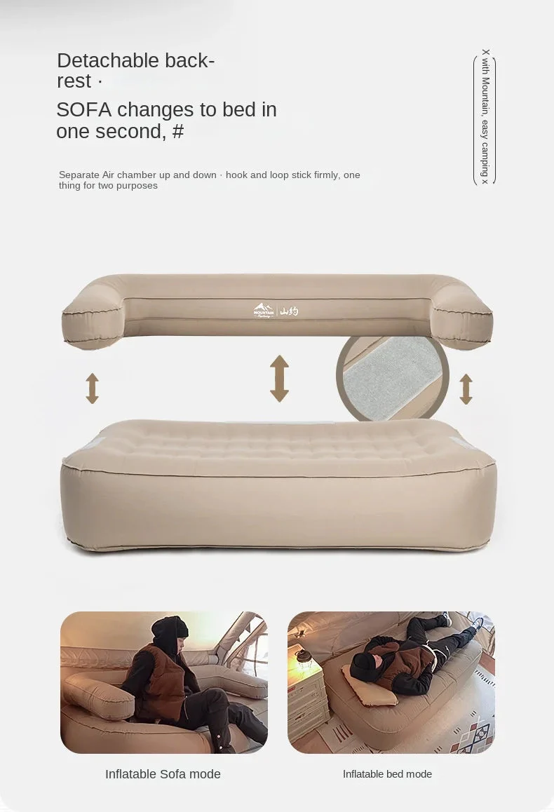 Automatic Inflatable Sofa Outdoor Double Inflatable Sofa Portable Camping Camping Air Bed Lazy Inflatable Bed - Image 6