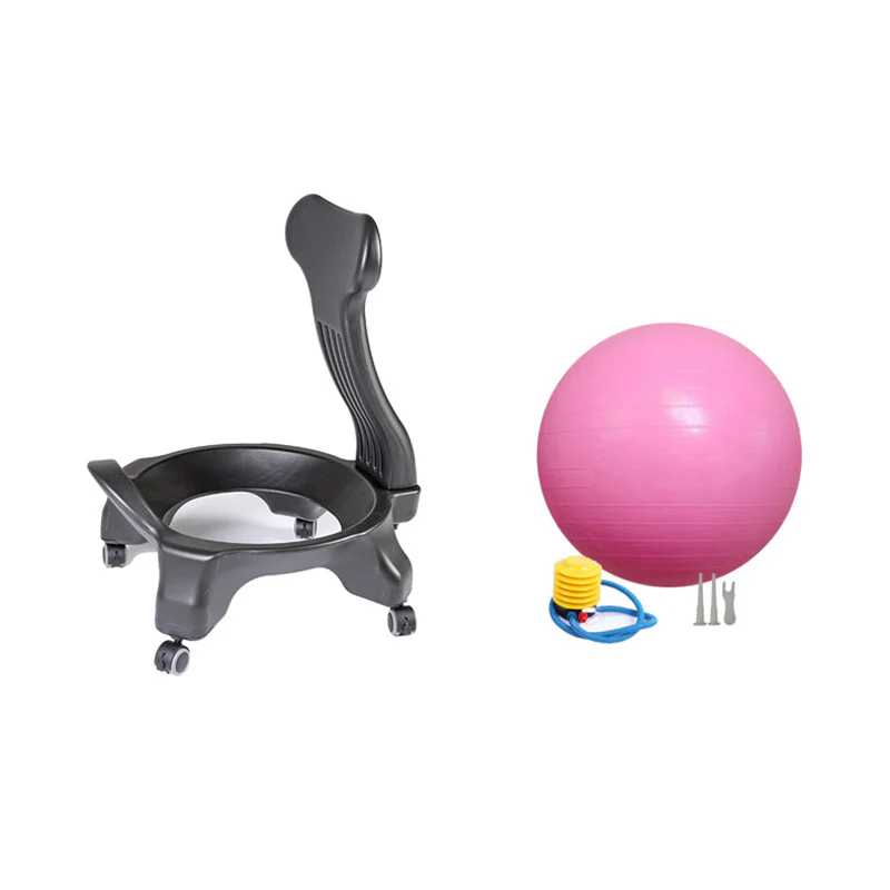 Balance Yoga Ball Chair With Roller, Home Explosion Proof Seat Maternity Fitness Safe Soft Elastic - Image 10
