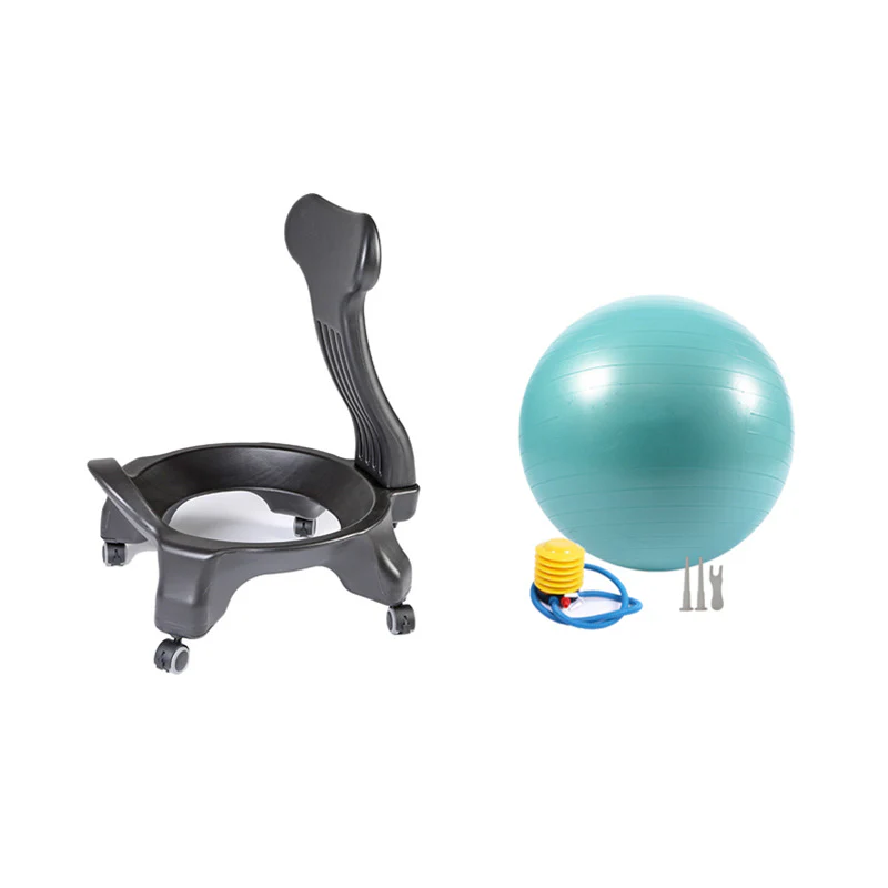 Balance Yoga Ball Chair With Roller, Home Explosion Proof Seat Maternity Fitness Safe Soft Elastic - Image 11