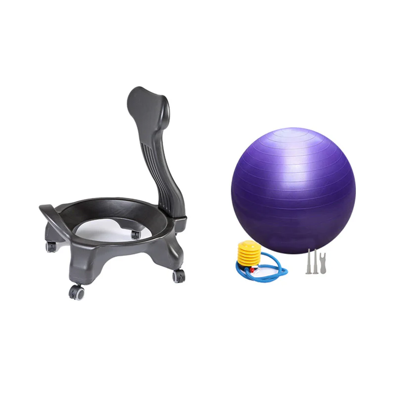 Balance Yoga Ball Chair With Roller, Home Explosion Proof Seat Maternity Fitness Safe Soft Elastic - Image 12