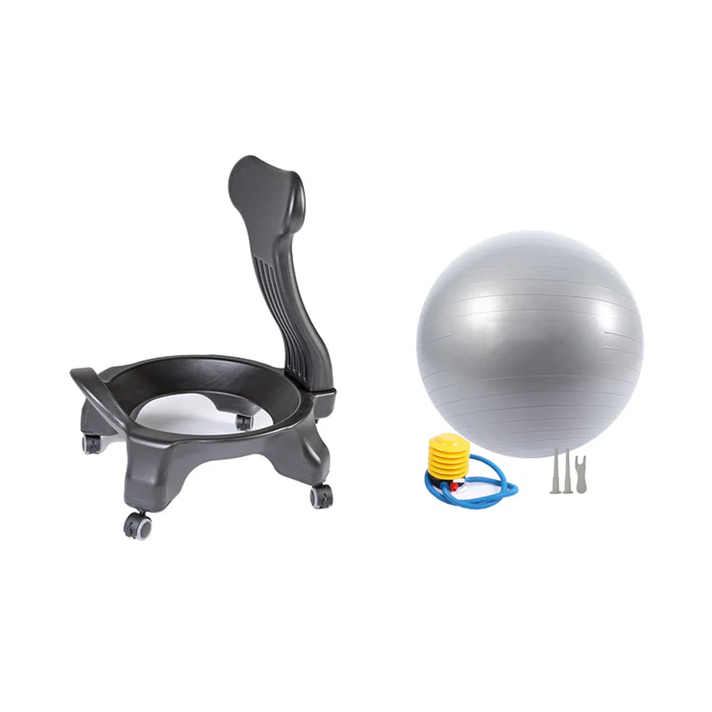 Balance Yoga Ball Chair With Roller, Home Explosion Proof Seat Maternity Fitness Safe Soft Elastic - Image 8