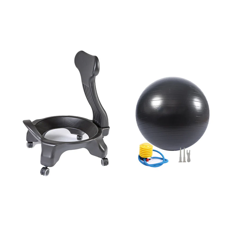 Balance Yoga Ball Chair With Roller, Home Explosion Proof Seat Maternity Fitness Safe Soft Elastic - Image 9