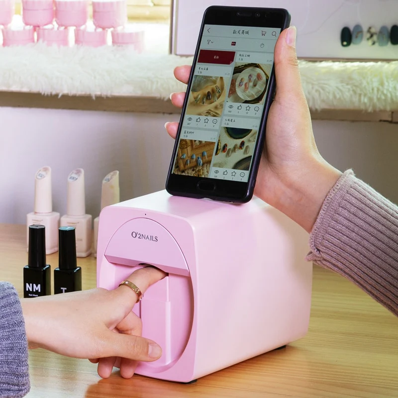 O'2nails Digital Mobile Nail Art Printer M1 - Portable Nail Painting Machine Smart Phone Control Wireless WiFi Signal Pack of Nail Gel Nail Polish Over - Image 2