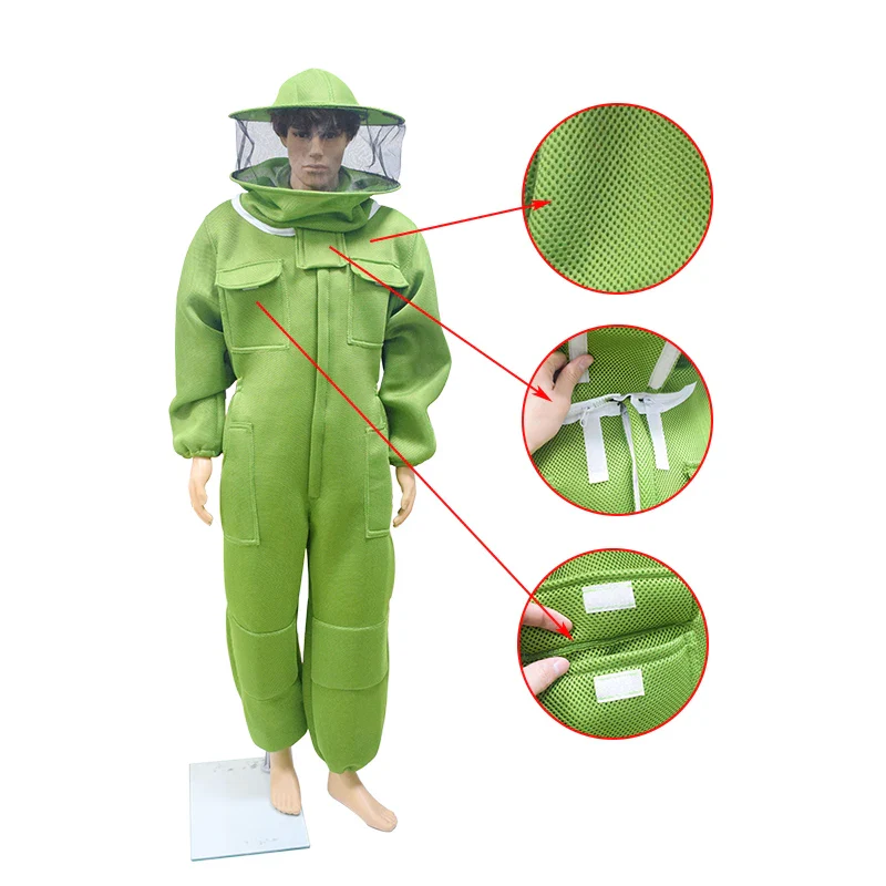 Bee Suit Professional Grade Preferred 3D Air Cotton Fabric Full Body Beekeeping Protective Clothing Beekeeper Suits Equipment - Image 5