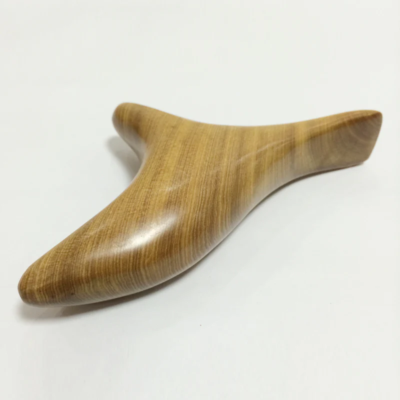 Camphor wood trigonometric massage cone wooden massage stick gua sha board acupuncture stick - Image 2