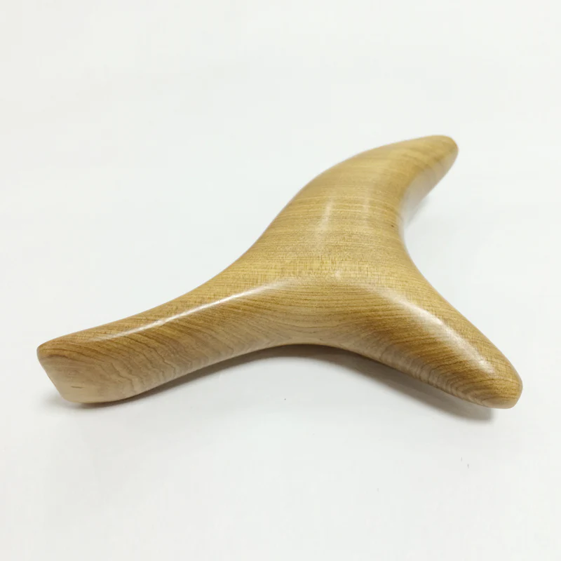 Camphor wood trigonometric massage cone wooden massage stick gua sha board acupuncture stick - Image 4