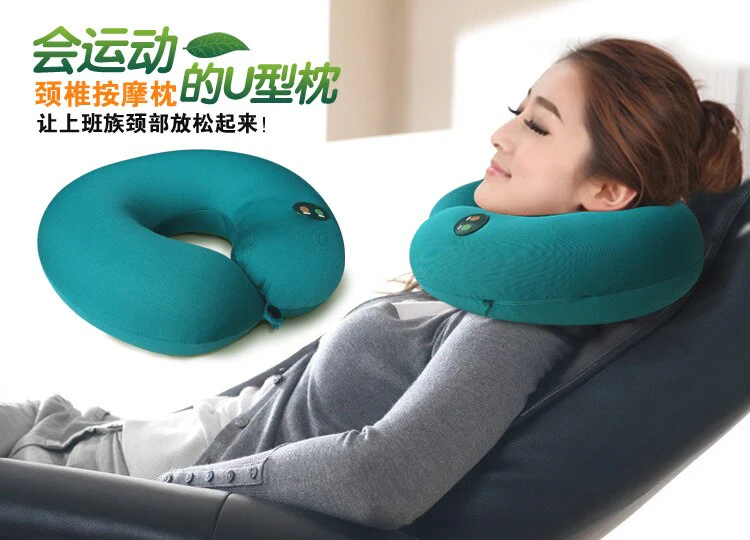 Car Neck Massager magnet magnetic Electric Nap Pillow Traction Massage U Shape Pillow Relief Neck Back Shoulder Pain Massager - Image 3