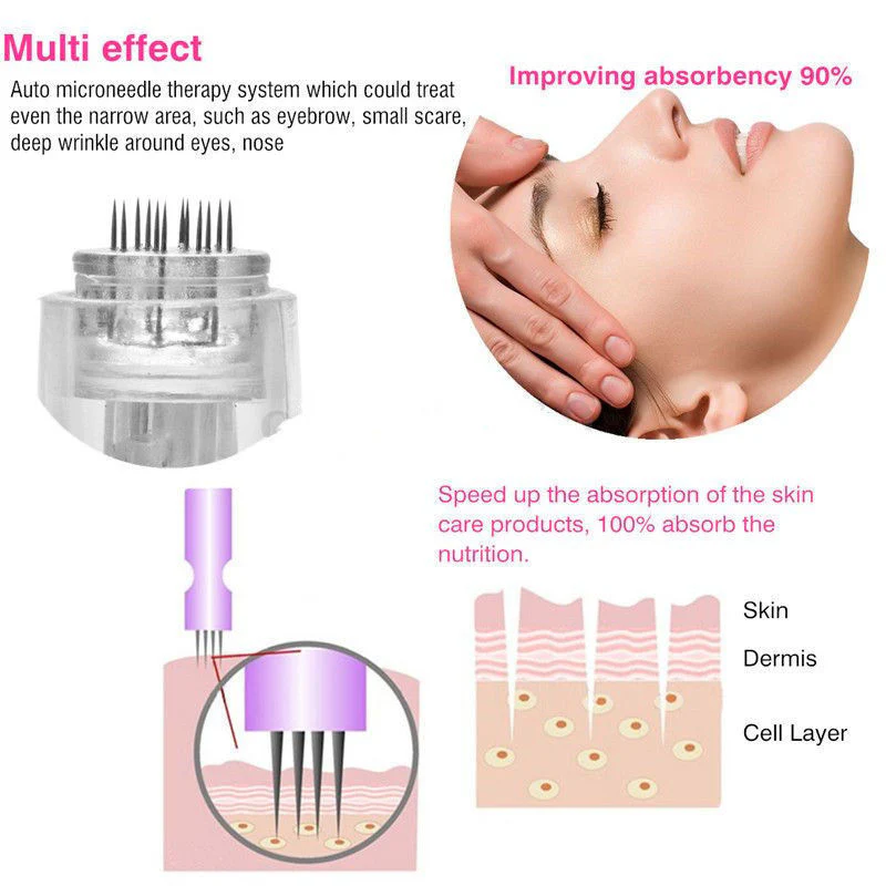 Derma Pen Microneedle Stamp Device Electric Acne Remover Anti Aging Scar Remover Tool Skin Care Therapy Machine - Image 2