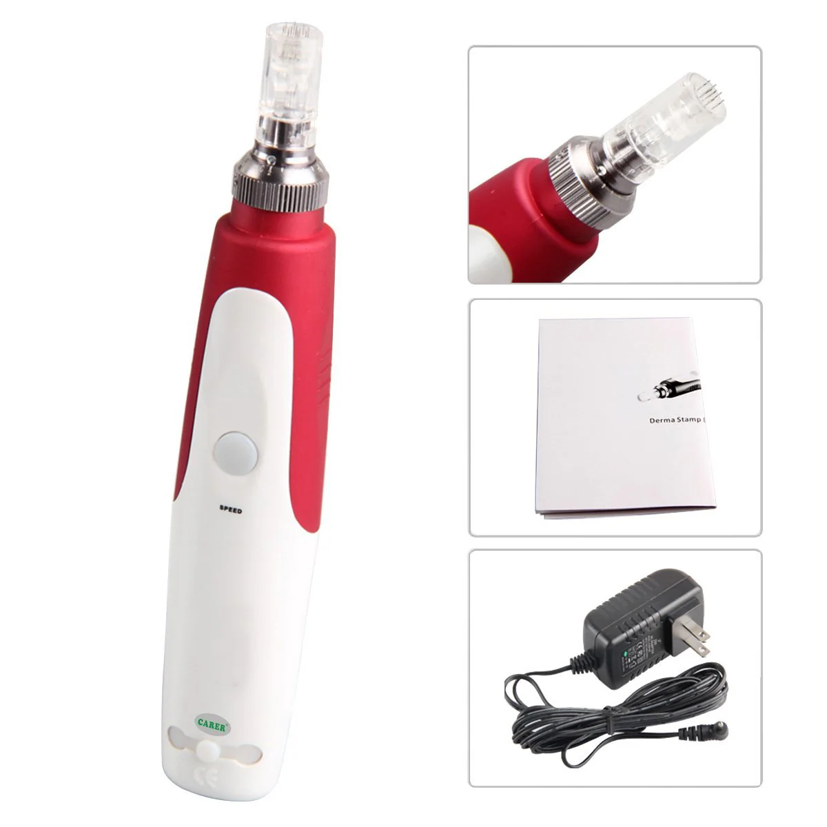 Derma Pen Microneedle Stamp Device Electric Acne Remover Anti Aging Scar Remover Tool Skin Care Therapy Machine - Image 4